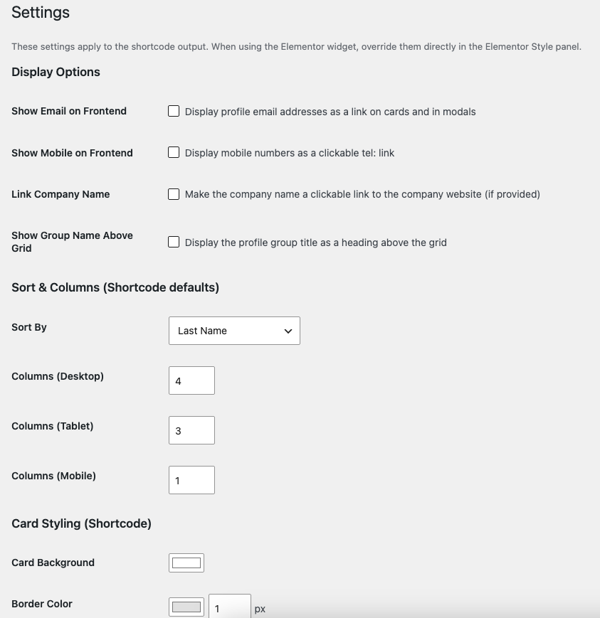 Profile Listings for Elementor screenshot