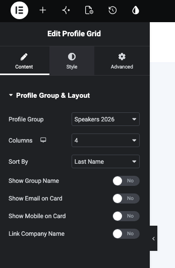 Profile Listings for Elementor screenshot